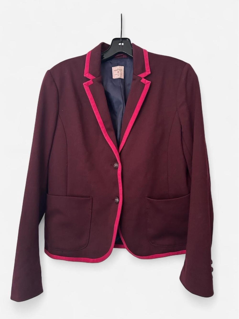 Gap Burgundy Blazer with Pink Trim